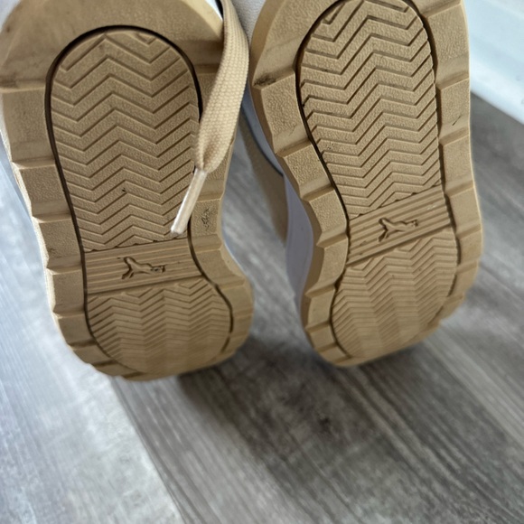 Puma Women's Tan and White High-Top Sneakers - Picture 2 of 6